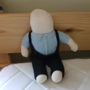 Very rare hand knitted faceless Amish doll